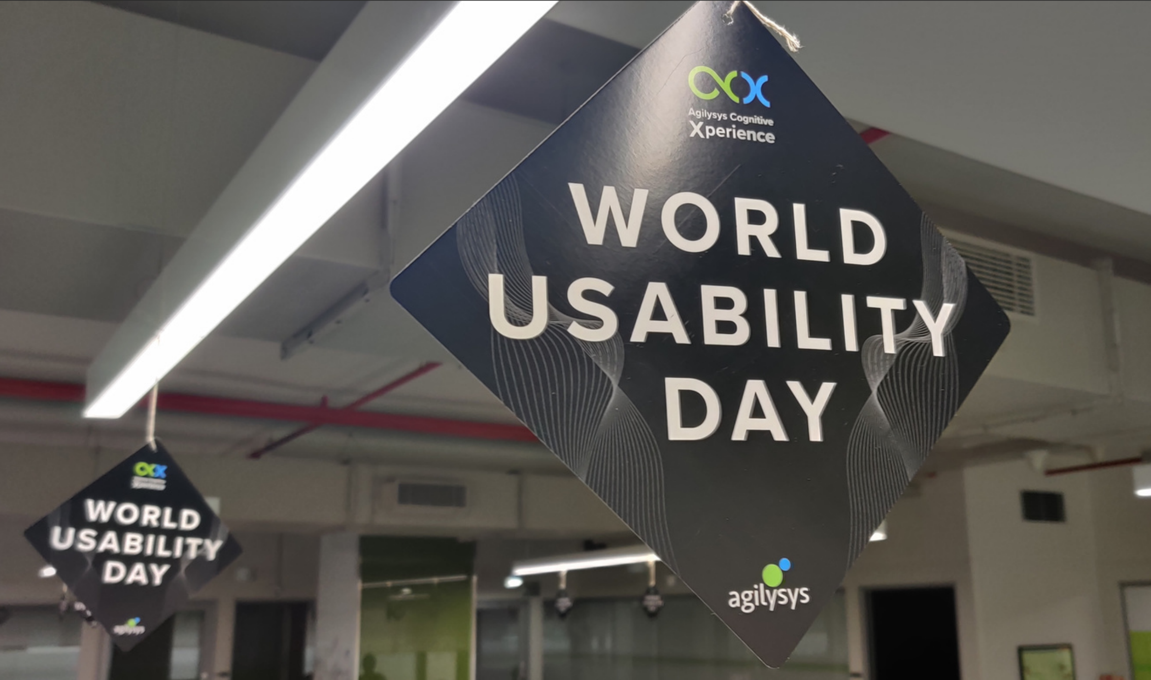 World Usability Day — ACX danglers at the Agilysys office