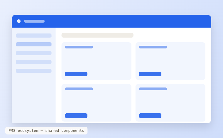 PMS ecosystem design library — shared components