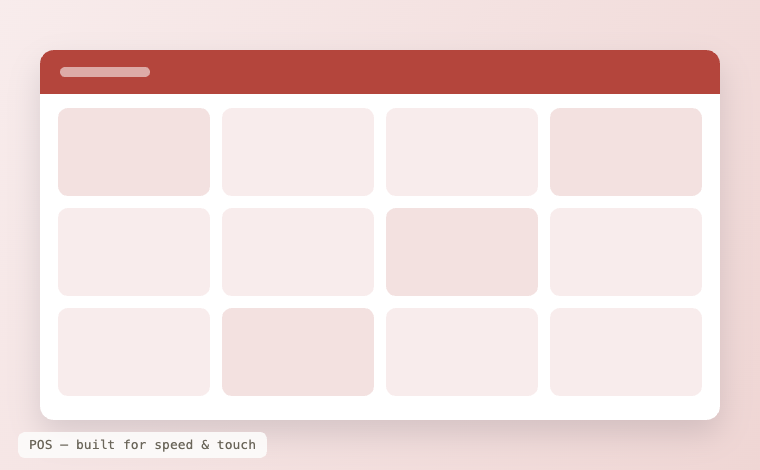 POS design library — speed and touch interactions